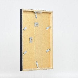 Cadre photo en bois profil 42 antireflet argent 27x48 cm