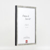 Cadre photo en bois profil 42 antireflet argent 27x48 cm