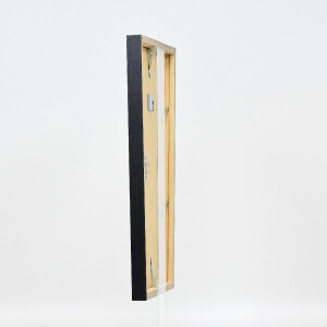 Cadre photo en bois effet 42, verre antireflexe anthracite 28x35 cm