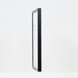 Cadre photo en bois profil 42, verre antireflexe argent 70x100 cm