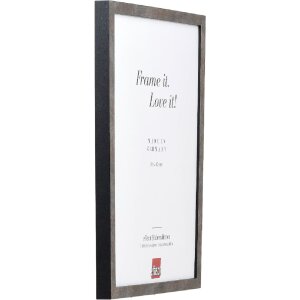 Cadre photo en bois effet profil 42, verre anti-reflet anthracite