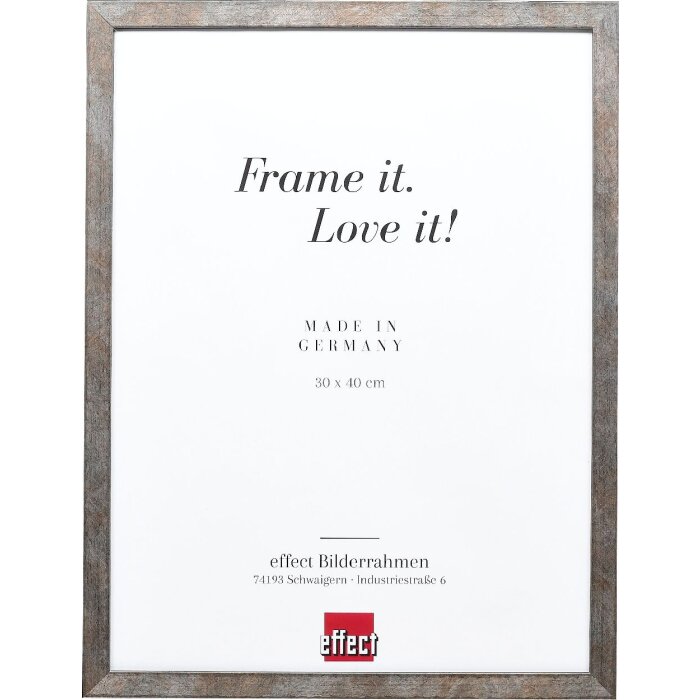 Cadre photo en bois profil 42, verre antireflex anthrazit 61x91,5 cm