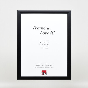 Cadre photo en bois profil 43 noir 10x15 cm verre anti-reflet