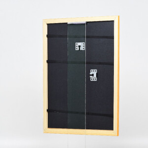 Cadre photo bois profil 43 miel 13x13 cm verre anti-reflet