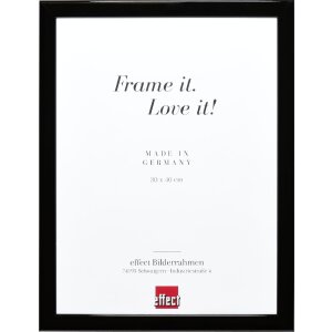 Cadre photo bois profil 43 noir brillant 18x32 cm