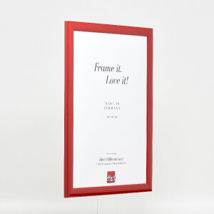 Cadre photo bois profil 43 rouge brillant 20x28 cm