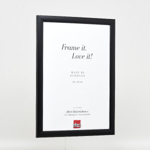 Cadre photo en bois noir profil 43 25x30 cm anti-reflet