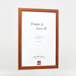 Cadre photo en bois profil 43 marron 25x35 cm verre anti-reflet