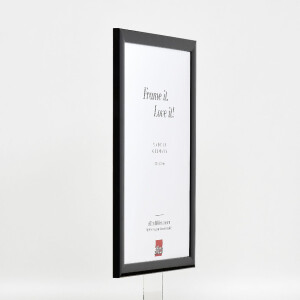 Cadre photo bois profil 43 noir brillant 25x38 cm verre anti-reflets