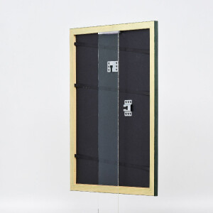 Cadre photo bois profil 43 tannengrün 25x60 cm verre antireflexe