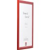 Cadre photo en bois profil 43, rouge brillant 25x60 cm