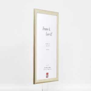 Cadre photo en bois effet profil 43 argent 25x80 cm verre antireflexe