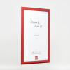 Cadre photo en bois profil 43 rouge brillant 40x40 cm verre anti-reflet