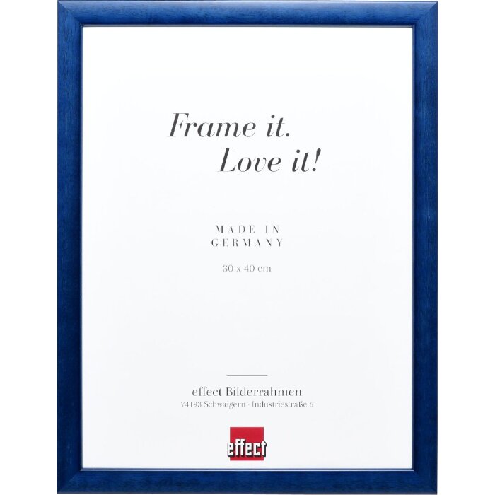 Cadre photo en bois Effect Profil 43 royalblau 45x80 cm verre anti-reflet