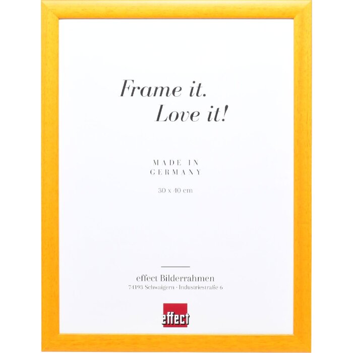 Cadre photo bois profil 43 miel 45x80 cm verre antireflexe