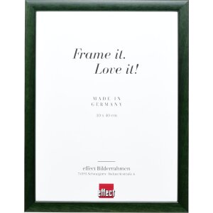 Cadre photo bois vert sapin 50x70 cm verre anti-reflet