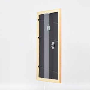 Cadre photo en bois naturel 62x93 cm, verre antireflexe