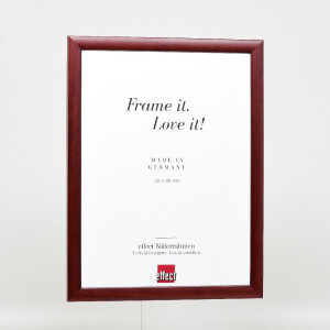 Cadre photo en bois profil 43 rouge 14,8x21 cm anti-reflets