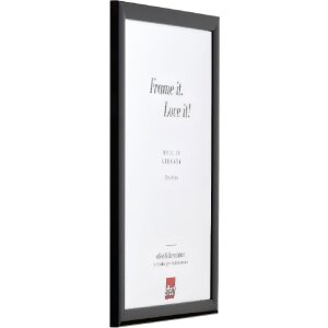 Cadre photo bois profil 43 noir brillant 30,5x91,5 cm