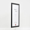 Cadre photo bois profil 43 noir 61x91,5 cm verre antireflexe