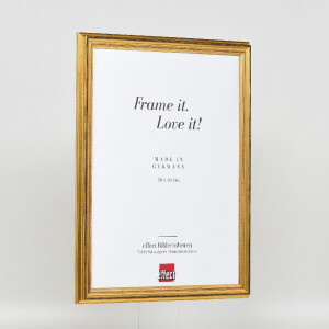 Cadre photo bois baroque doré 25x60 cm vitrage anti-reflets