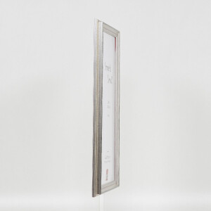 Cadre Photo Baroque Argent 45x60 cm Verre Antireflet