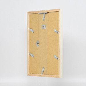 Cadre photo en bois profil 48 blanc 18x27 cm verre antireflet