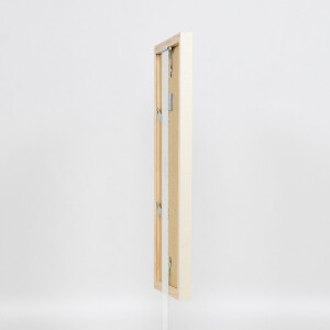 Cadre photo en bois Effect profil 48 blanc 20x20 cm verre anti-reflet