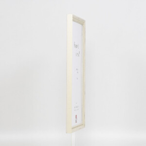 Cadre photo en bois effet Profil 48 blanc anti-reflets 20x25 cm