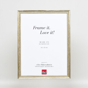 Cadre photo en bois profil 48 or 20x30 cm avec verre anti-reflet