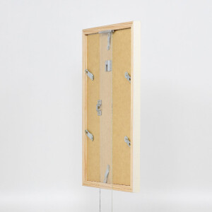 Cadre photo en bois profil 48 blanc 23x70 cm verre antireflexe