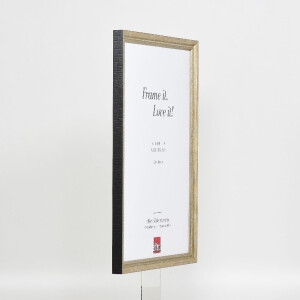 Cadre photo bois profil 48 or 25x30 cm verre antireflexe