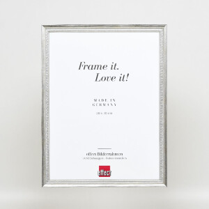 Cadre Photo en Bois Effect 48 Argent 30x40 cm Anti-Reflet