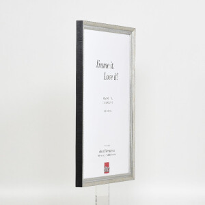 Cadre photo en bois effect Profil 48, argent, verre antireflexe