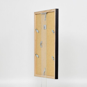 Cadre photo bois profil 48 noir DIN A5 verre antireflexe