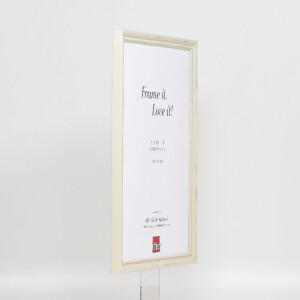 Cadre photo en bois profil 48 blanc avec verre anti-reflets