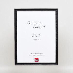 Cadre photo bois profil 48 noir 10,5x14,8 cm verre anti-reflet