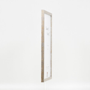 Cadre photo en bois profil 51 antik-silver 21x28 cm verre anti-reflets