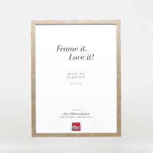 Cadre photo bois profil 51 antiksilver 40x50 cm verre anti-reflet