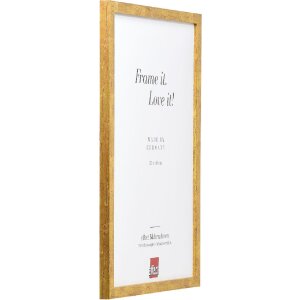 Cadre photo en bois effet profil 51 antikgold 45x60 cm verre antireflexe