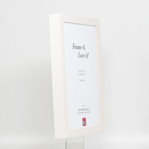 Cadre photo Effect en bois Profil 55 blanc 24x30 cm verre antireflet