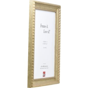 Cadre photo bois effet Profil 56 10x15 cm antiquesilver avec verre antireflexe