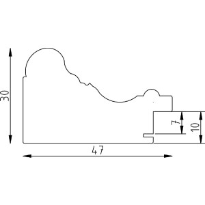 Cadre photo Effect Profil 56 en bois blanc 27x48 cm avec verre anti-reflet