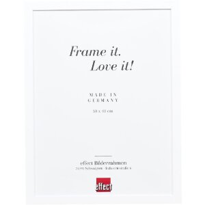 Cadre photo en bois blanc effet profil 58 18x32 cm verre...