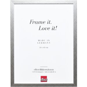 Cadre photo en bois Profil 58 argent 24x30 cm avec verre...