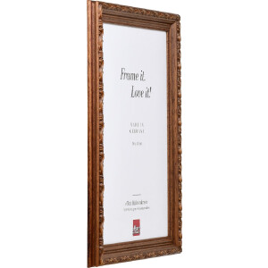 Cadre photo baroque brun 62x93 cm avec verre anti-reflet