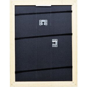 Cadre photo bois profil 64 blanc 15x20 cm verre antireflexe