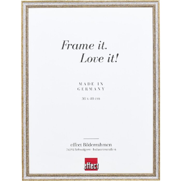 Cadre photo en bois blanc 10x15 cm avec verre anti-reflet