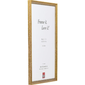 Cadre photo en bois profil 66, finition or antique 25x35 cm