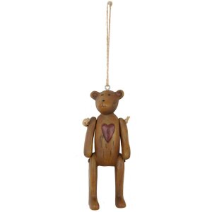 Pendentif ours brun avec cœur